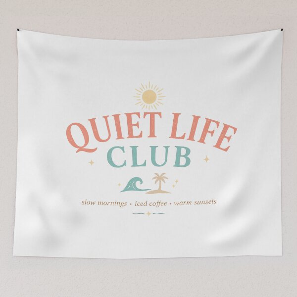 Item preview, Quiet Life Club Summer Retro Minimal Typography designed and sold by Studio Umbra.