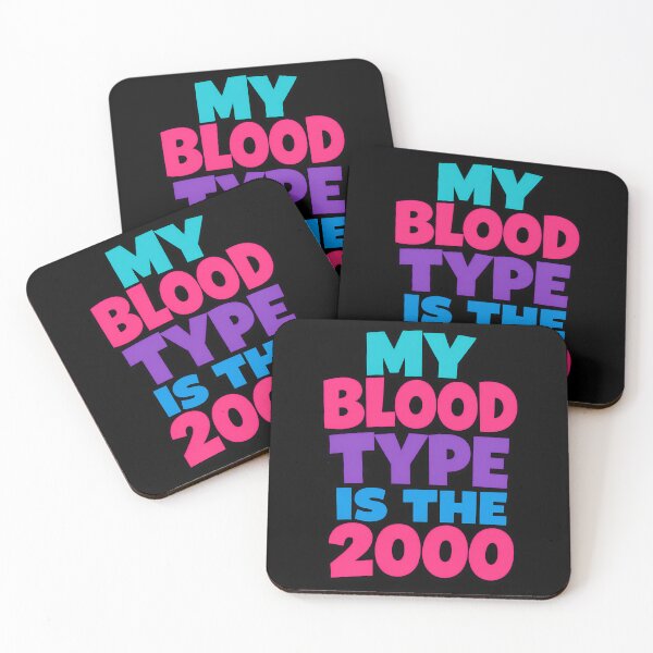Item preview, My Blood Type Is The 2000s Y2K Retro Neon Design designed and sold by TeeTimeTreasure.