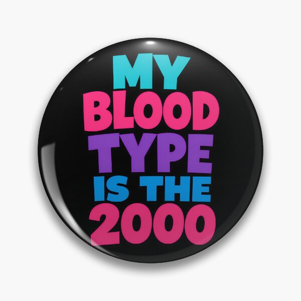 Item preview, My Blood Type Is The 2000s Y2K Retro Neon Design designed and sold by TeeTimeTreasure.