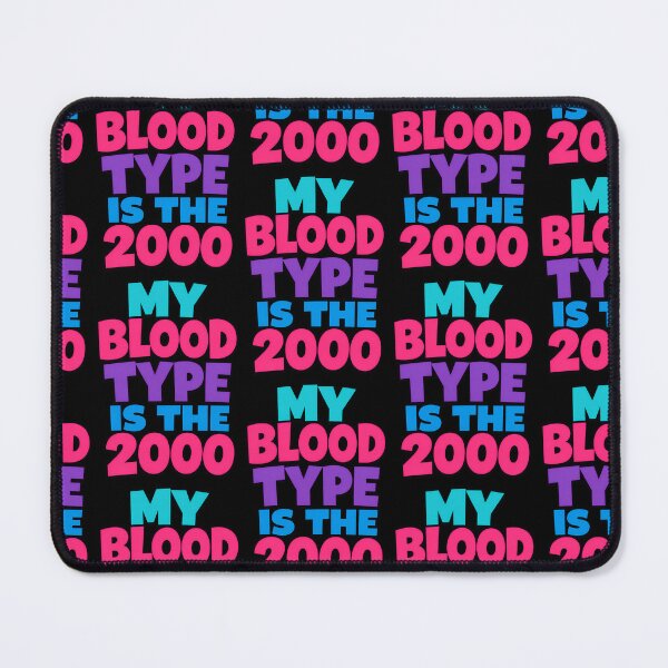 Item preview, My Blood Type Is The 2000s Y2K Retro Neon Design designed and sold by TeeTimeTreasure.