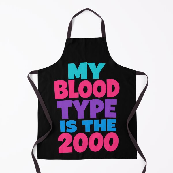 Item preview, My Blood Type Is The 2000s Y2K Retro Neon Design designed and sold by TeeTimeTreasure.
