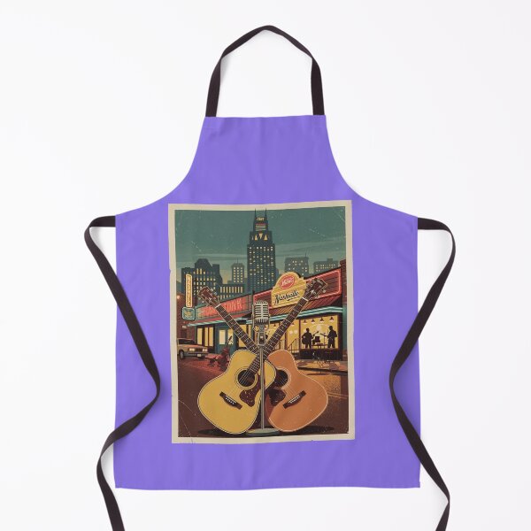 Item preview, Vintage Nashville Music City Poster | Retro Honky Tonk Guitar Neon Skyline Art designed and sold by zohocreations.