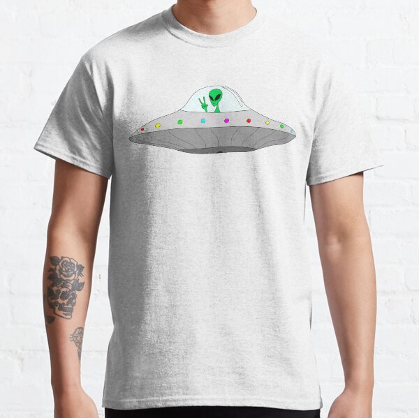 flying saucer peace alien Classic T-Shirt