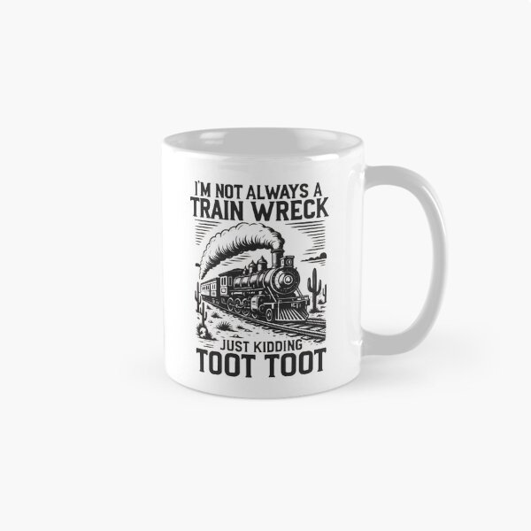 Item preview, Not Always a Train Wreck Funny Vintage Locomotive designed and sold by HBDStudio.