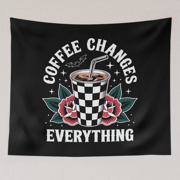 Item preview, Coffee Changes Everything, Edgy Goth Roses designed and sold by SapfireStuArt.