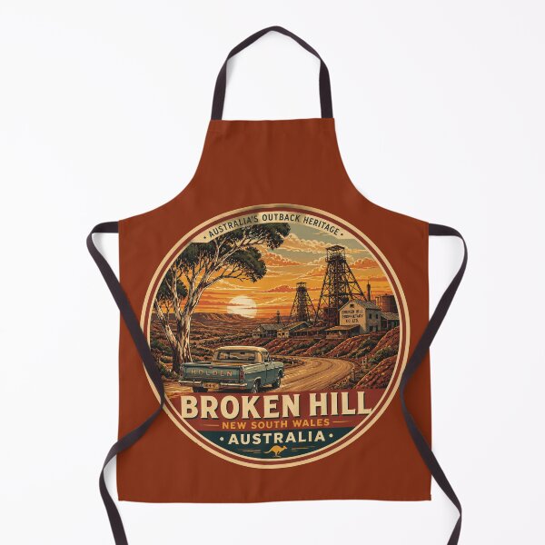 Item preview, Broken Hill NSW — Retro Outback Travel Badge designed and sold by Random Designs.