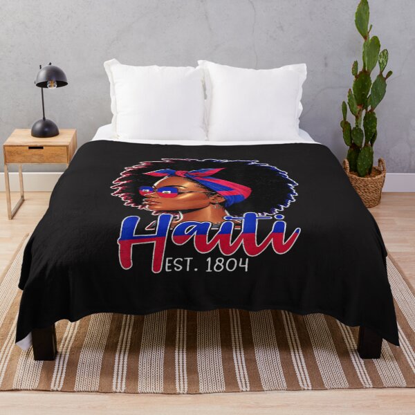 Item preview, Proud Haitian Girl Haiti 1804 Flag Afro Women Heritage Design designed and sold by kiralynstration.