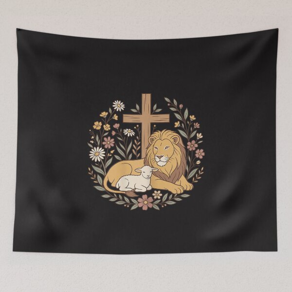 Item preview, Lion of Judah Lamb of God Christian Cross Faith Design designed and sold by kiralynstration.