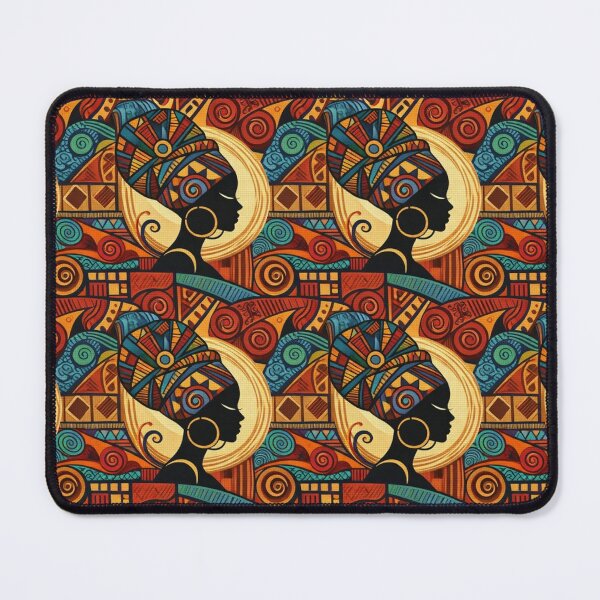 Item preview, African Queen Pattern - Vibrant Tribal Geometric Woman Silhouette Art designed and sold by myforestfog.