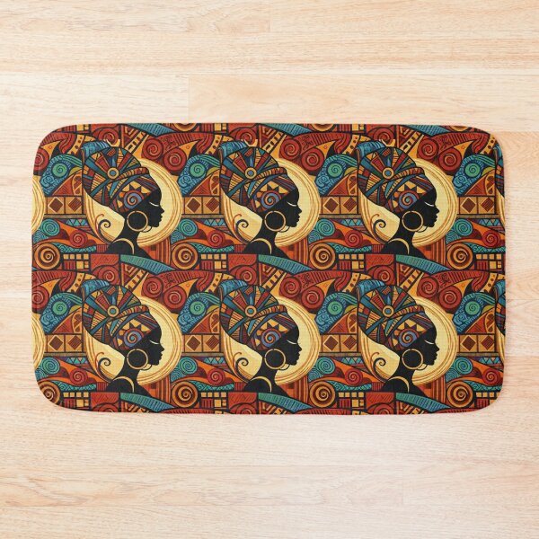 Item preview, African Queen Pattern - Vibrant Tribal Geometric Woman Silhouette Art designed and sold by myforestfog.