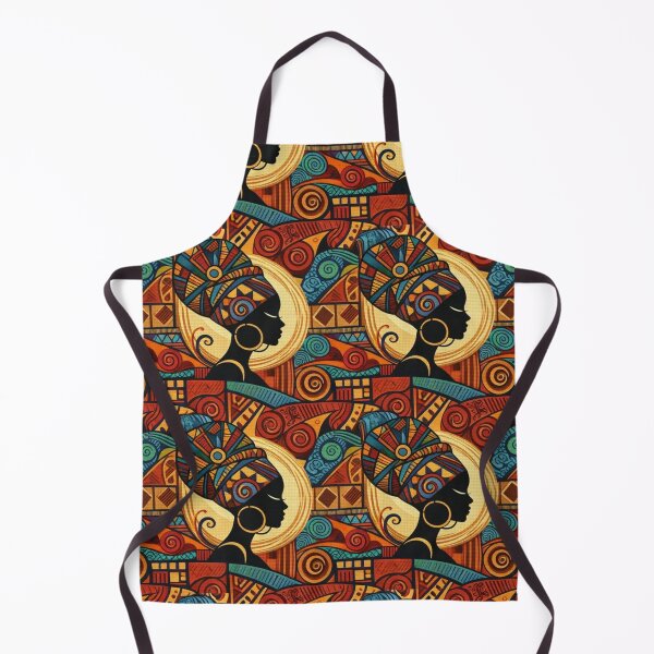 Item preview, African Queen Pattern - Vibrant Tribal Geometric Woman Silhouette Art designed and sold by myforestfog.