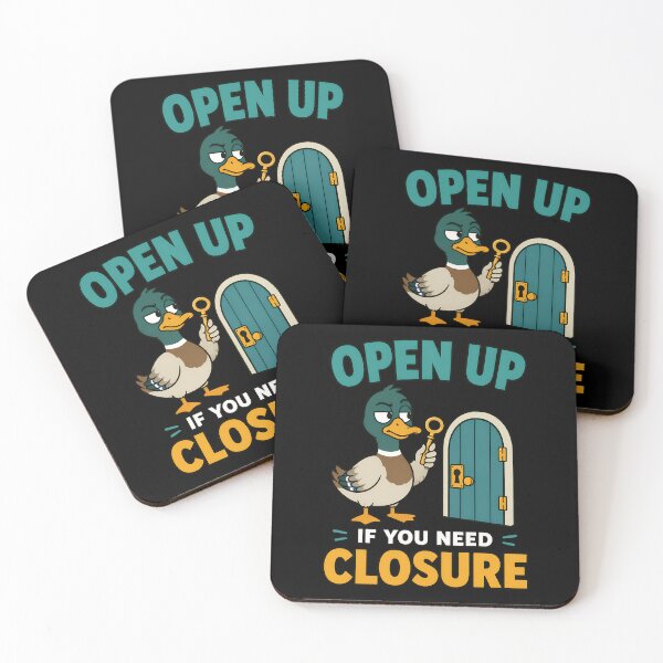 Item preview, Open Up If You Need Closure Funny Duck Pun Design designed and sold by TeeTimeTreasure.