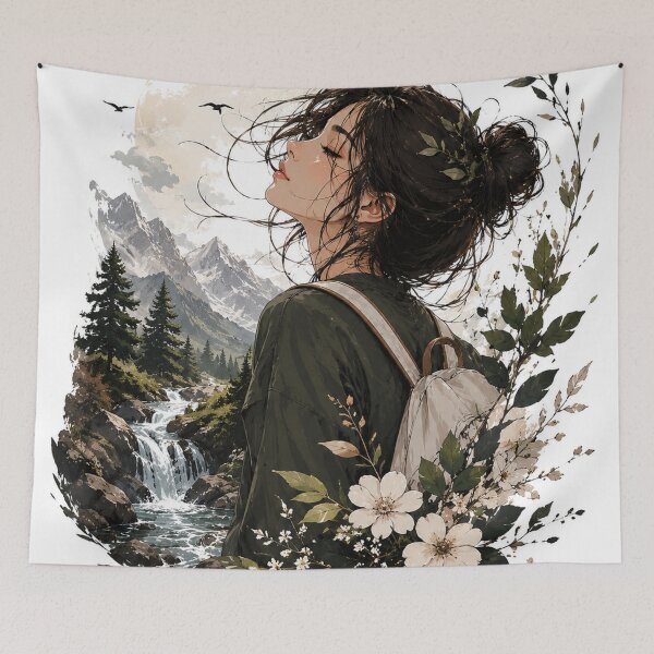 Item preview, Nature Soul Girl | Aesthetic Forest Dream Artwork designed and sold by Sticleg.