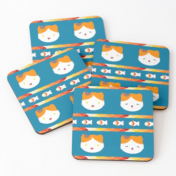 Item preview, cartoon cat and koi fish designed and sold by ONI-Mark.