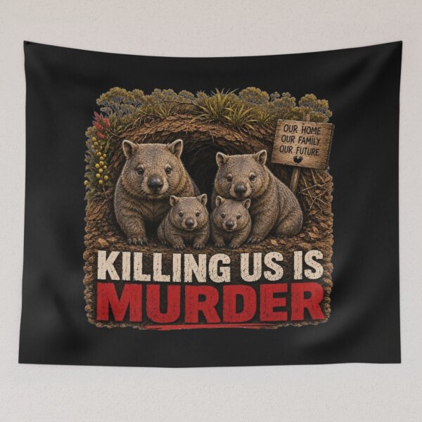 Item preview, Wombats - Killing us is Murder designed and sold by Kirrindy Designs.