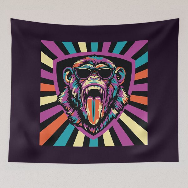 Item preview, Pop Art Cool Monkey  designed and sold by GinyHappyLogo.