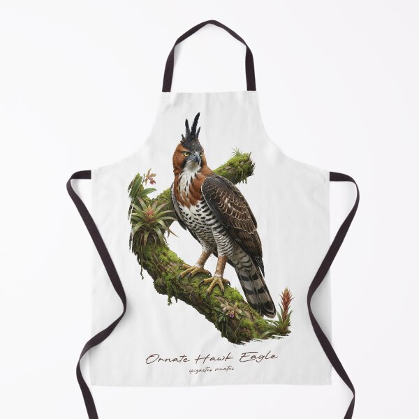 Item preview, Ornate Hawk Eagle on Tropical Mossy Branch designed and sold by Takeda-art.