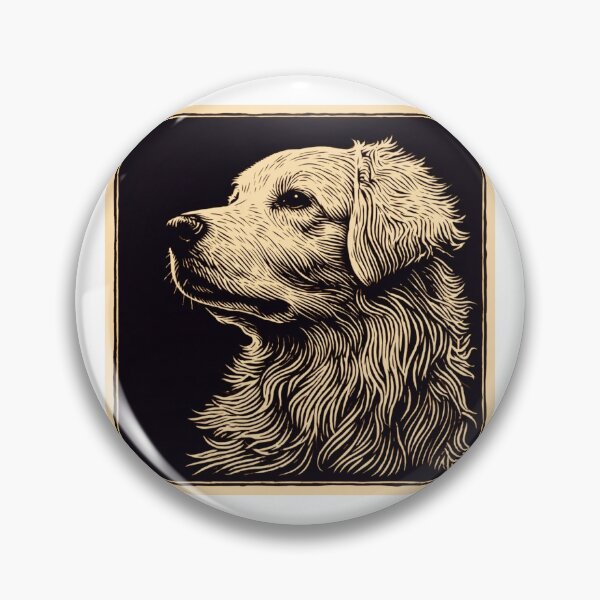 Item preview, Lino cut Great Pyrenees puppy dog designed and sold by MendaciousMina.