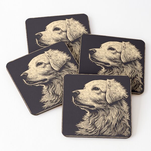 Item preview, Lino cut Great Pyrenees puppy dog designed and sold by MendaciousMina.
