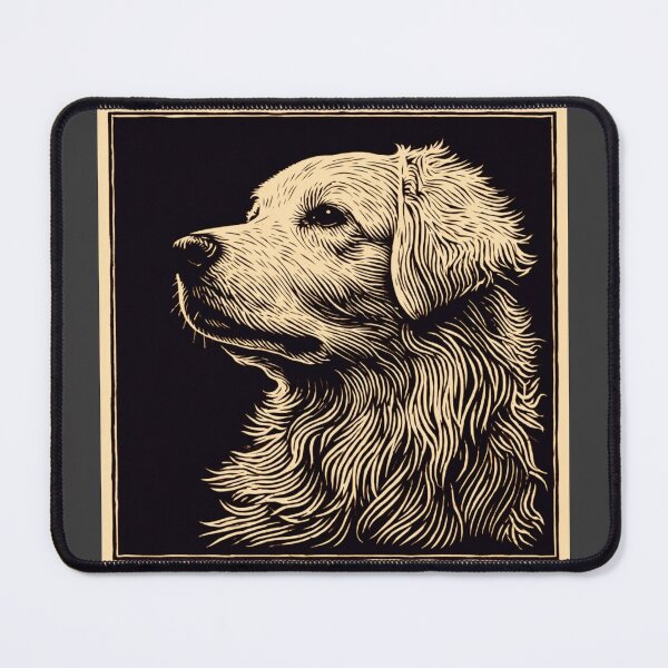 Item preview, Lino cut Great Pyrenees puppy dog designed and sold by MendaciousMina.