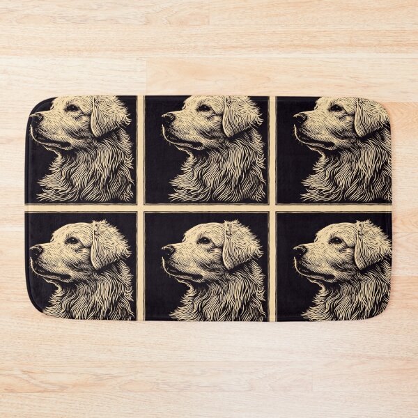Item preview, Lino cut Great Pyrenees puppy dog designed and sold by MendaciousMina.