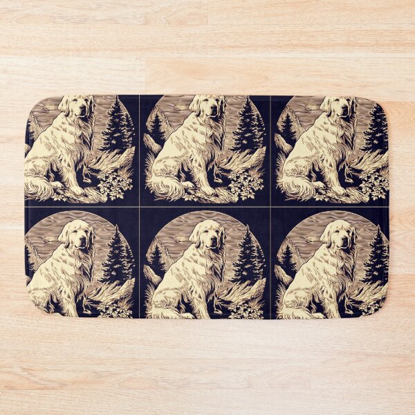 Item preview, Lino cut Great Pyrenees puppy dog designed and sold by MendaciousMina.