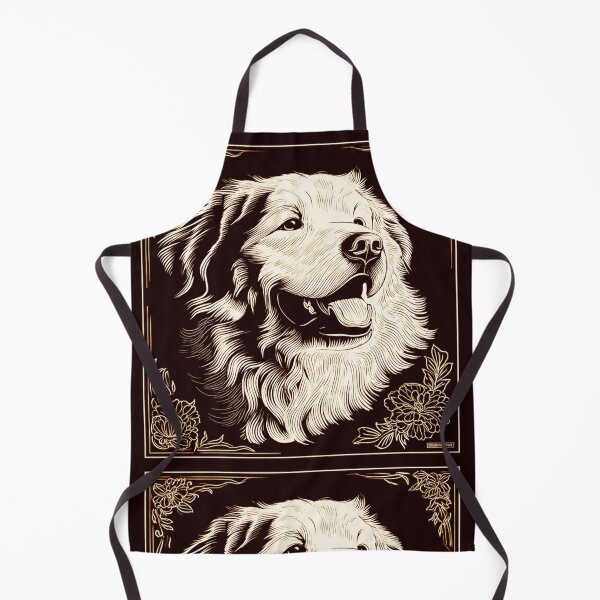 Item preview, Lino cut Great Pyrenees puppy dog designed and sold by MendaciousMina.