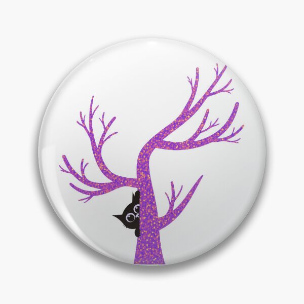 Item preview, Peekaboo Cat with Purple Tree designed and sold by Chameleon by Ewa .