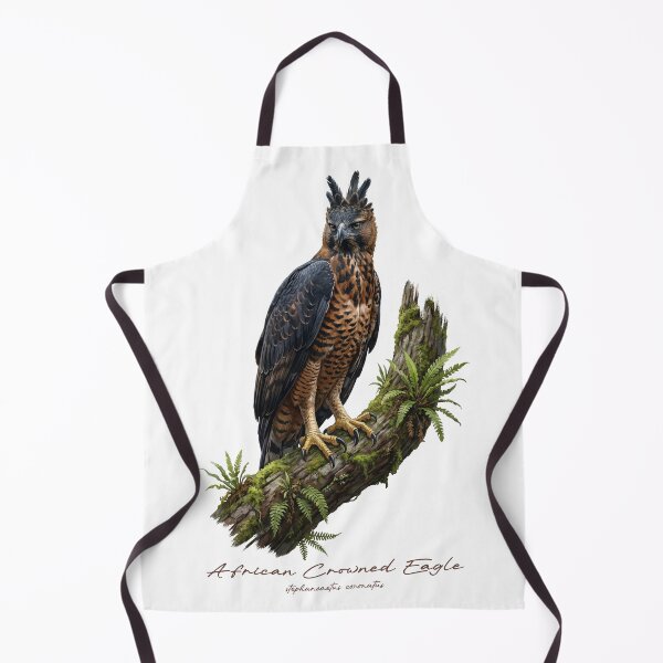 Item preview, African Crowned Eagle on Tropical Mossy Branch designed and sold by Takeda-art.
