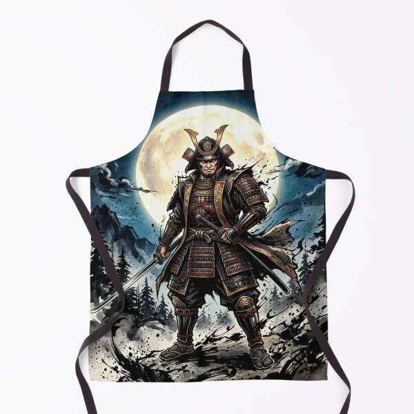Item preview, Moon Samurai Warrior Ukiyo-e Japanese Ink Art T-Shirt Design designed and sold by vekotpu.