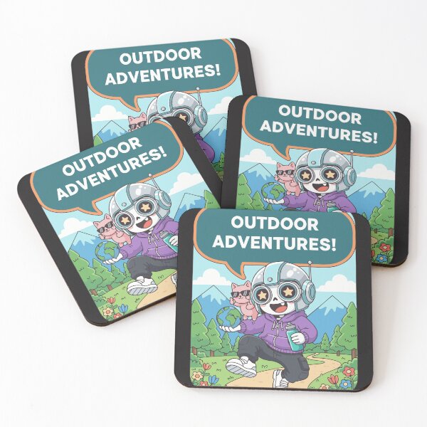 Item preview, "Outdoor Adventures" Cute Kawaii Skeleton Astronaut Hiking designed and sold by Cipher & Soul.