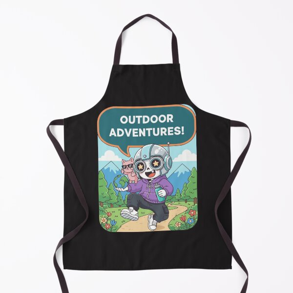 Item preview, "Outdoor Adventures" Cute Kawaii Skeleton Astronaut Hiking designed and sold by Cipher & Soul.