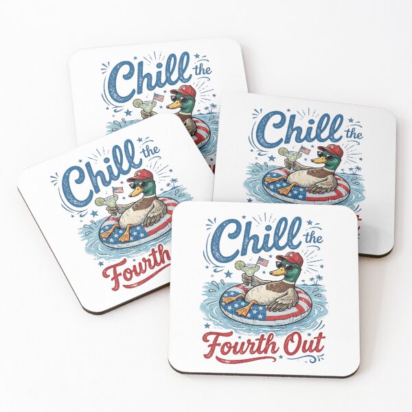 Item preview, Chill the Fourth Out - Patriotic Duck 4th of July designed and sold by dudelinart.