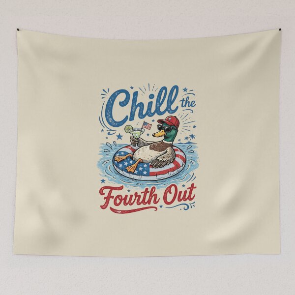 Item preview, Chill the Fourth Out - Patriotic Duck 4th of July designed and sold by dudelinart.