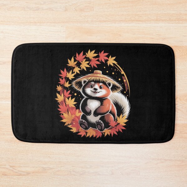 Item preview, Red Panda Kawaii Autumn Straw Hat Japanese Maple Leaf T-Shirt designed and sold by DarylWelsh2024.
