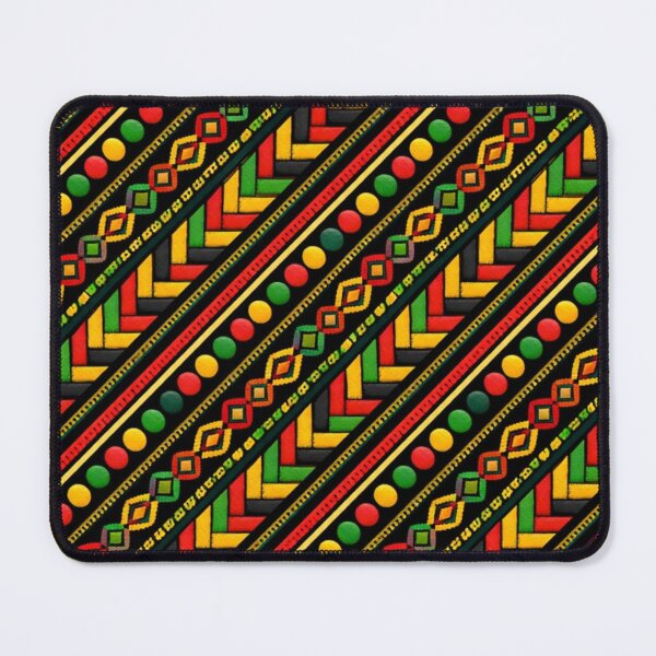 Item preview, Vibrant Pan-African Geometric Pattern - Tribal Rasta Colors Seamless Art designed and sold by myforestfog.