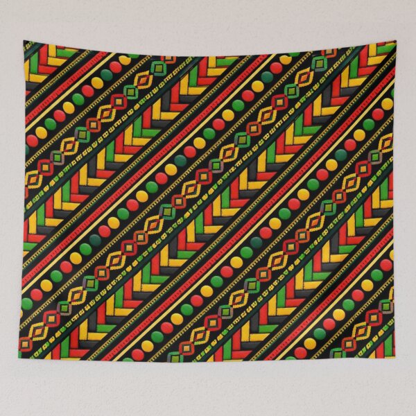 Item preview, Vibrant Pan-African Geometric Pattern - Tribal Rasta Colors Seamless Art designed and sold by myforestfog.