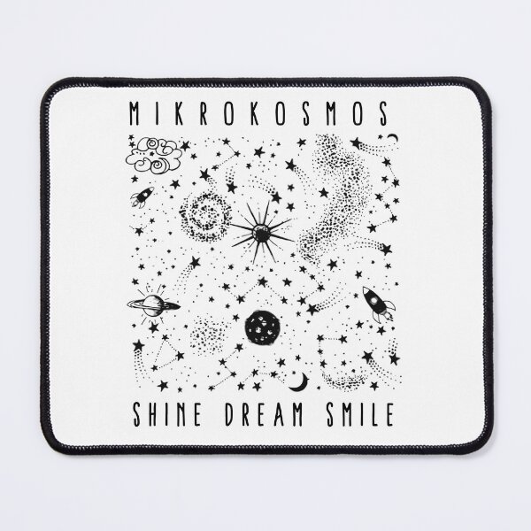 Item preview, Black Mikrokosmos Shine Dream Smile Cute Space and Rocket Design designed and sold by tarzbol.