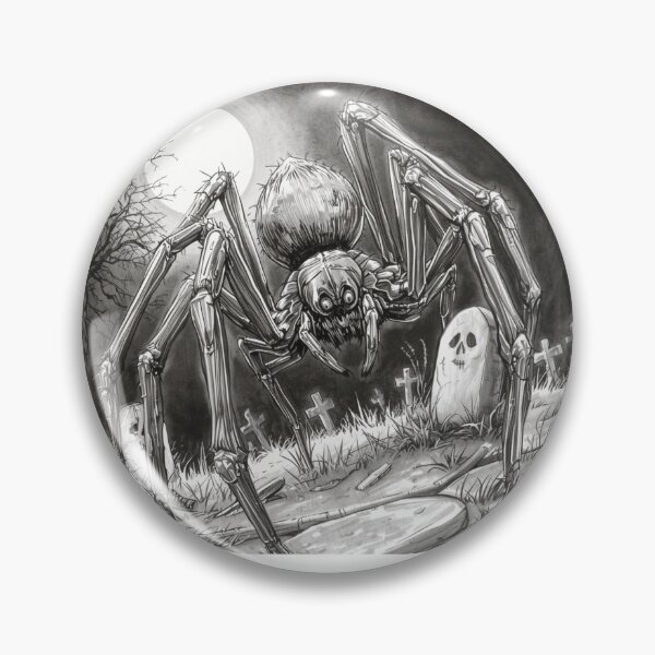 Item preview, Creepy Zombie Spider Graveyard Gothic Horror Illustration designed and sold by EHdesignShop.