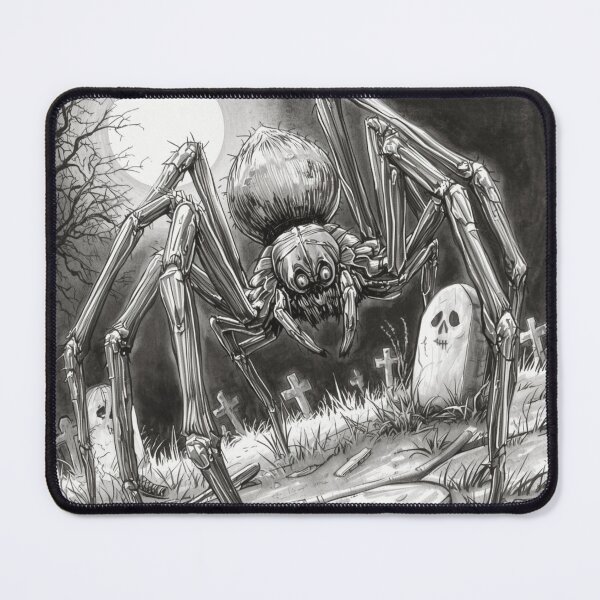 Item preview, Creepy Zombie Spider Graveyard Gothic Horror Illustration designed and sold by EHdesignShop.