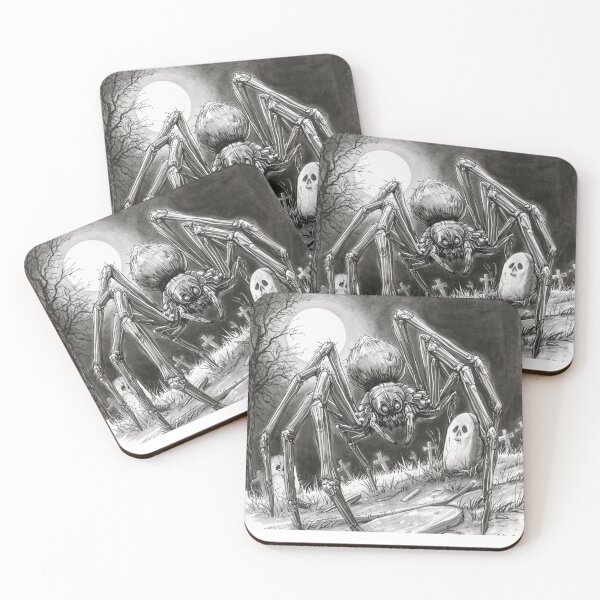 Item preview, Creepy Zombie Spider Graveyard Gothic Horror Illustration designed and sold by EHdesignShop.