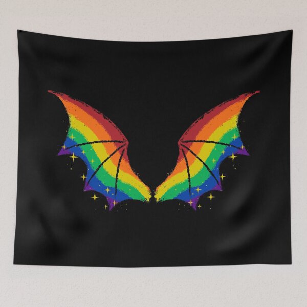 Item preview, Rainbow Pride Bat Wings designed and sold by xMorfina.