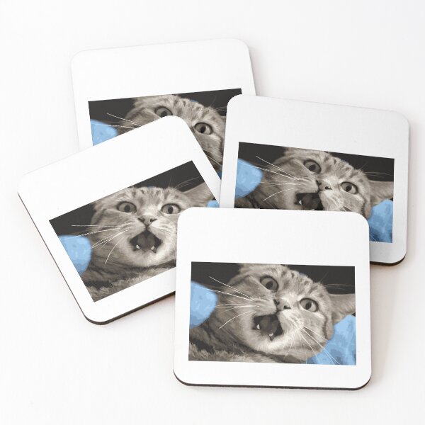 Item preview, Funny Shocked Cat Face Pop Art Illustration designed and sold by Thitinan05.