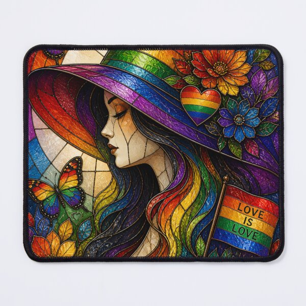 Item preview, Love is Love: Radiant Rainbow Stained Glass Muse designed and sold by Soluna Studio.