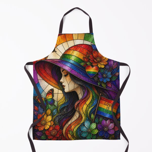 Item preview, Love is Love: Radiant Rainbow Stained Glass Muse designed and sold by Soluna Studio.