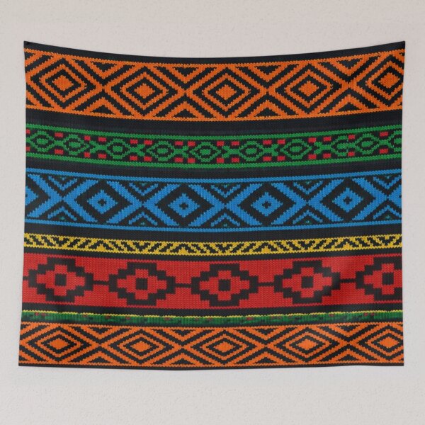 Item preview, Traditional Fair Isle Knit Pattern - Colorful Aztec Geometric Sweater Art designed and sold by myforestfog.