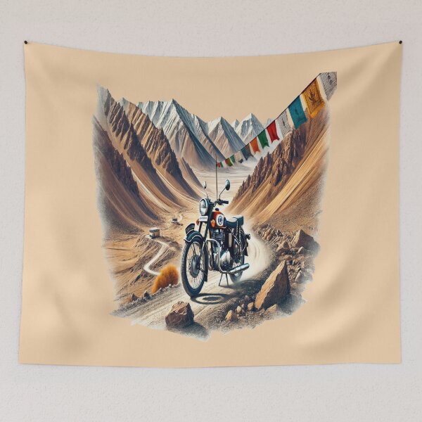 Item preview, Himalayan Mountain Motorcycle Adventure Retro Road Trip – Ladakh Himalayas Adventure Bike Travel  designed and sold by Globalcitytees.