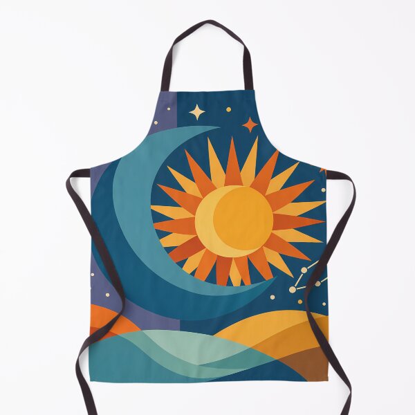Item preview, Sun and Crescent Moon with Starssun moon stars designed and sold by InkSmithery.