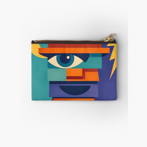 Item preview, Geometric Face with Moon and Lightning designed and sold by InkSmithery.