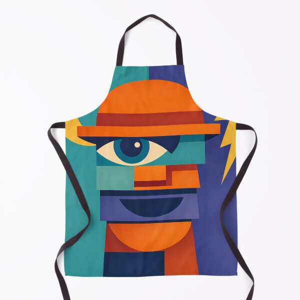 Item preview, Geometric Face with Moon and Lightning designed and sold by InkSmithery.